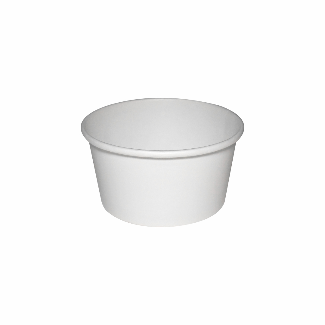 12oz Paper Food Container White Khaana Packaging