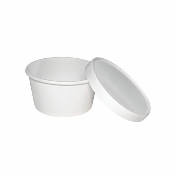 12oz Paper Food Container With Lid White