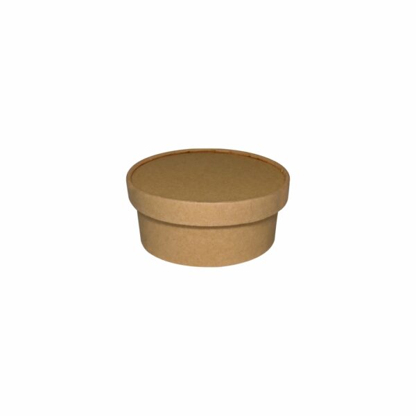 Paper Food Container with Lid 1 Kraft