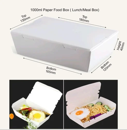 paper meal box white