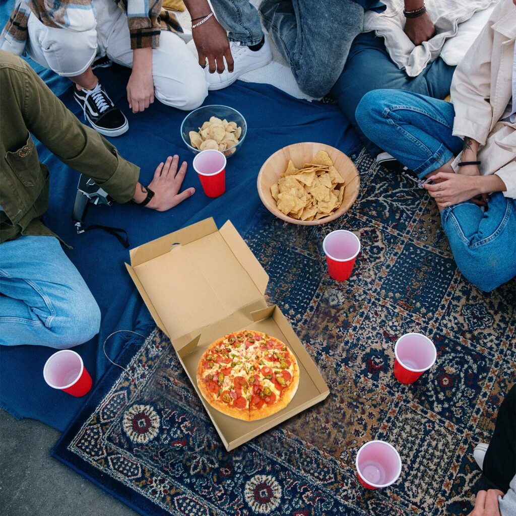 white pizza boxes