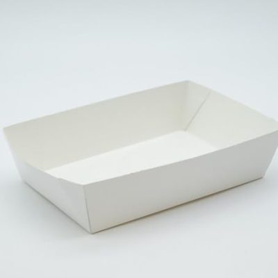 paper boat tray white