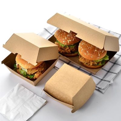 kraft paper burger box